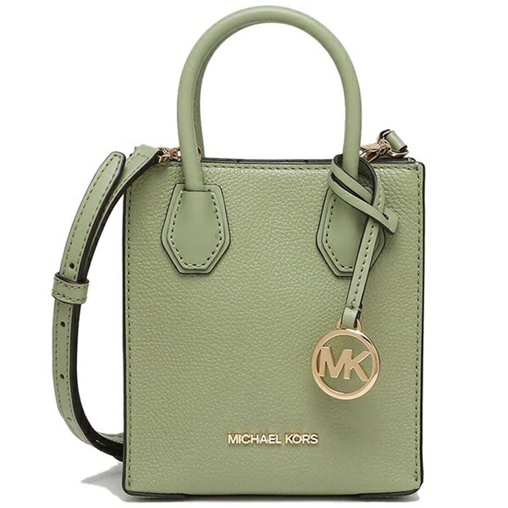Michael Kors Olive Green Leather Mini Tote